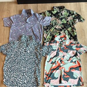 Four (4) Bad Birdie Golf Shirts Size Medium
